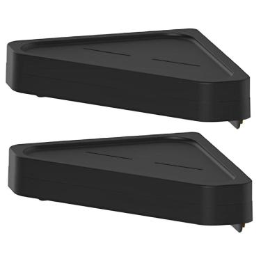 Imagem de 2x Prateleira de Parede Banheiro Ou Eleve Adesivo Preto