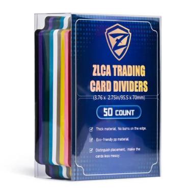 Imagem de Divisórias de cartas colecionáveis ZLCA 50 unidades de 95,5 x 70 mm co