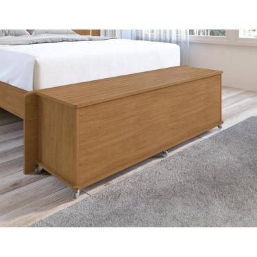 Imagem de Baú Banco Elena Porta Itens Cedro