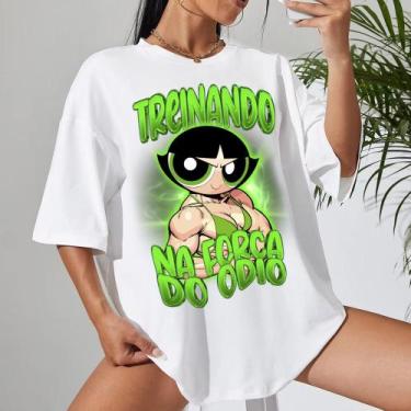 Imagem de Camiseta de Treino Feminina Docinho Oversized Roupas de Academia Blusã