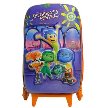 Imagem de Mochila Grande Roda Tripla 3d Disney Divertidamente 2 Diplomata (kit) Roxo