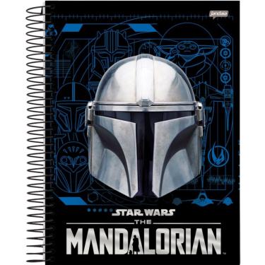 Imagem de Caderno Espiral Universitário 10 Matérias Star Wars The Mandalorian 160 Folhas Jandaia Estampa 3