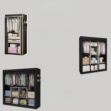 Imagem de Guarda Roupa Dobrável Organizador De Roupas Armário Grande