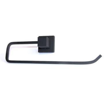 Imagem de Porta Toalha de Rosto Quadrus preto Fosco - Montelar Acabamentos