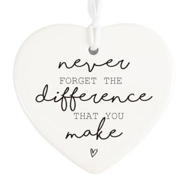 Imagem de Presentes de agradecimento, lembrança de ornamento de cerâmica, nunca se esqueça da diferença que você faz (nunca se esqueça)