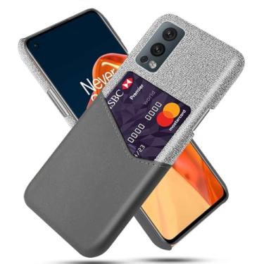 Imagem de Capa para Oneplus Nord 2,Tela e tampa de couro PU,Antideslizante,360°cobertura completa à prova de choque com 1 slot de cartão atrás,Prevenção de queda-Gray