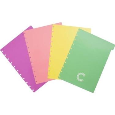 Imagem de Caderno Inteligente Divisorias Grande Pastel C/4 Unid.