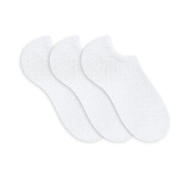 Imagem de Kit 3 Meia Selene Sapatilha Invisível Masculina Algodão 39-43, Branco,