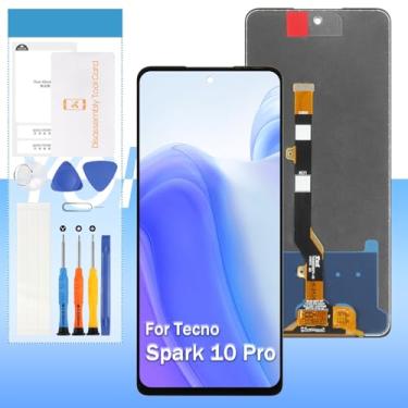 Imagem de Substituição de tela para Tecno Spark 10 Pro/K17 17.3 cm tela LCD digitalizador touch montagem completa