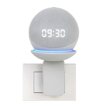 Imagem de Suporte de tomada para Echo Dot 5ª ou 4ª Geração, Modelo DotWall, Branco