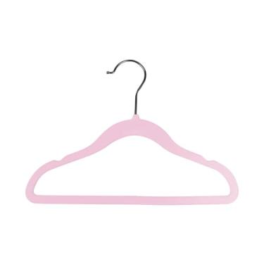 Imagem de KIT 5 CABIDES AVELUDADOS ROSA INFANTIL NIDUS