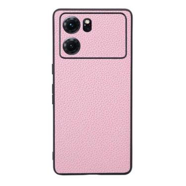Imagem de Capas Compatível com OPPO K10,Design de grão levantado de superfície,Proteção contra queda,Anti impressão digital,Anti arranhões,Aparência de couro de imitação de plástico macio-Pink
