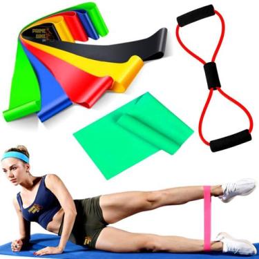 Imagem de Kit Elásticos De Treino Exercício Extensor Faixa Thera Band - NoBrand