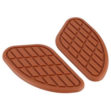 Imagem de SPYMINNPOO Motorcycle Tank Pad a Tanque de Combustível Pad Decalques de Garra Vintage Universal Com Adesivo Duplo-lados para Proteção de Condução Confortável (Marrom)
