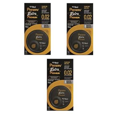 Imagem de Kit 3 Preservativo Preserv Extra Premium 4 Unidades - Blau
