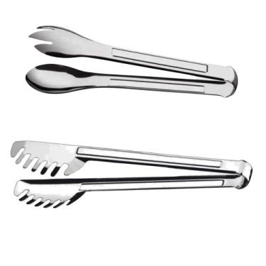 Imagem de Kit Pegadores de Salada e Massa Aço Inox Alta Durabilidade Brinox