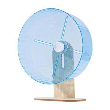 Imagem de Stgfyxgs Roda de Hamster, Silenciosa com Suporte de Madeira, Fácil de Limpar, Estável, Silenciosa para Camundongos, Hamsters, Ratos, Anões E Outros Pequenos An, Azul