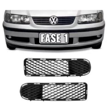 Imagem de Par Grade Milha Parachoque Saveiro G3 2002 S/ Furo