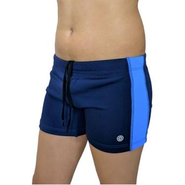 Imagem de Sunga Boxer Bicolor Natação Infantil - SUPORT FITNESS, 16, Azul, Mascu