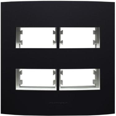 Imagem de Placa 4x4 4 Módulos Inova Pro Class Preto Fosco Alumbra