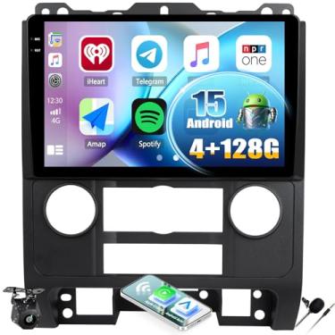 Imagem de [4G + 128G] Rádio automotivo para Ford Escape 2007-2012/Mazda Tribute 2007-2012 com carro sem fio CarPlay Android Auto, tela sensível ao toque de 22.9 cm, Android 15, estéreo automotivo com link