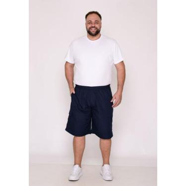 Imagem de Bermuda Masculina Nylon Extra Plus Size 7955 Azul Marinho - Macaw, Azu