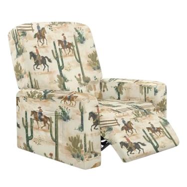 Imagem de Cugasmaru Capa para sofá ocidental Lazyboy para cadeira reclinável de cavalo, capa protetora de móveis de Natal, tiras elásticas para cães de estimação, fácil de instalar