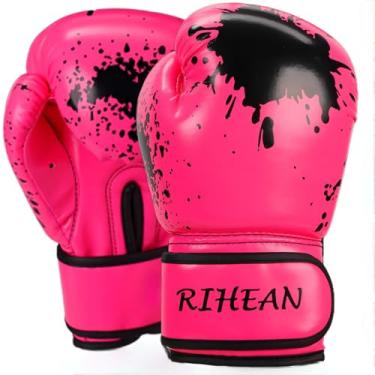 Imagem de Luvas de boxe infantis de 170 g - ideais para crianças de 6 a 12 anos, treinamento e parring para kickboxing, muay thai e mais, rosa