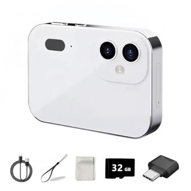 Imagem de Câmera digital D6 com foco automático e gravação de vídeo 4K - Câmera UHD compacta portátil de 64 MP, zoom digital de 16x, anti-trepidação, inclui cartão de 32 GB - para adolescentes e adultos