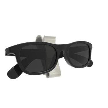 Imagem de Kit 2 Clips Porta Óculos Veicular Suporte Quebra Sol - PEKO, Branco