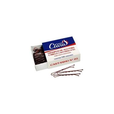 Imagem de Grampos De Cabelo Ricca Nº5 Castanho c/100un - Santa Clara