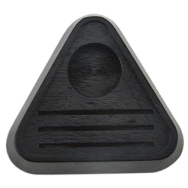 Imagem de IEUDNS Suporte de tela de disco de café expresso de madeira, organizador de rede de distribuição de café, encaixe universal, leve, compacto, acessórios, base, Preto