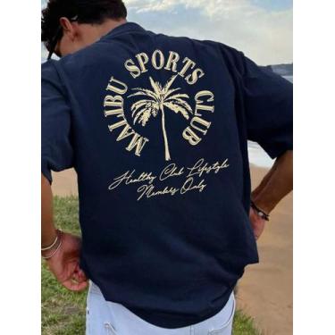 Imagem de Camiseta T-shirt Masculina Estampa Classica Retro Malibu Top - crushed