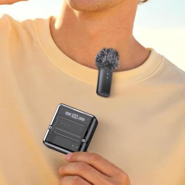 Imagem de Microfone de lapela sem fio IVANKY para iPhone com estojo de carregame