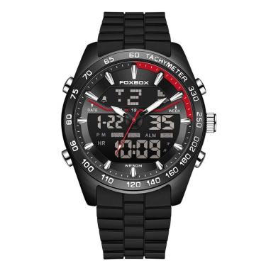 Imagem de Relógio Masculino Digital Com Duplo Display Luminoso Design Esportivo Impermeavel Preto