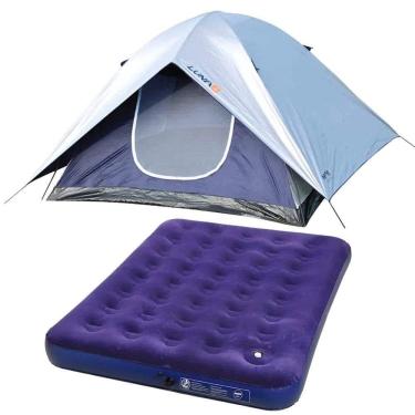 Imagem de Barraca Camping Luna para 4 Pessoas e Colchão Inflável Multiuso Casal MOR