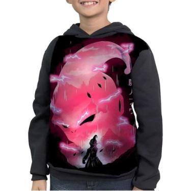 Imagem de Casaco Moletom Infantil Majin Boo Magro Dragon Ball Z - smoke, Preto, 