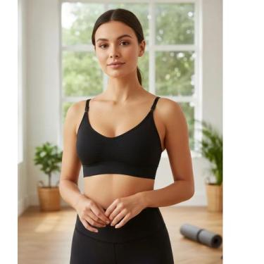 Imagem de Sutiã top She Mash Alças e Bojo removivel em Microfibra sem costura - 