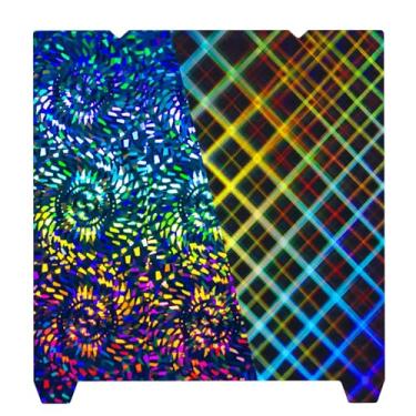 Imagem de Smooth PEW PES Build Plate para Creality K1/K1 SE/K1C/Ender 3 S1/Pro/Ender 5 S1/Ender 3 V3 KE/SE, Rainbow Gear flexível + Rainbow Plaid Spring Steel Sheet Sem placa de superfície magnética 235x235mm