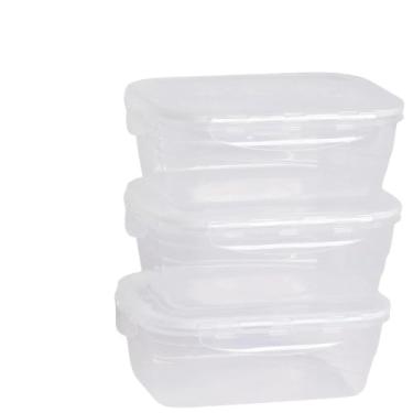 Imagem de Conjunto de 9 Potes Herméticos, 500ml, Tampa com 4 Travas, Alta Vedação, para Marmitas e Saladas, 15,9 x 10,5 x 5,4 cm