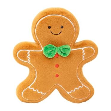 Imagem de IEUDNS Almofada de Natal, brinquedo de pelúcia, bicho de pelúcia, decoração de Natal para sofá, Menino de Gengibre