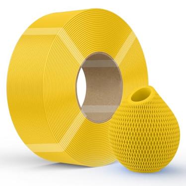 Imagem de Creality Refil de filamento PETG Filamento de impressora 3D, 1 kg 1,75 mm (1,0 kg) Refilamento para carretel reutilizável de laboratório bambu, precisão dimensional ± 0,03 mm, amarelo PETG