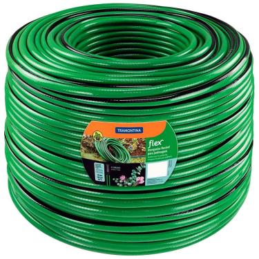 Imagem de Mangueira Flex para Jardim Tramontina PVC 4 Camadas com 50 Metros – Verde/Preta