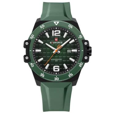 Imagem de Relógio De Quartzo Casual Masculino á Prova D´agua Pulseira Silicone Esportivo Verde