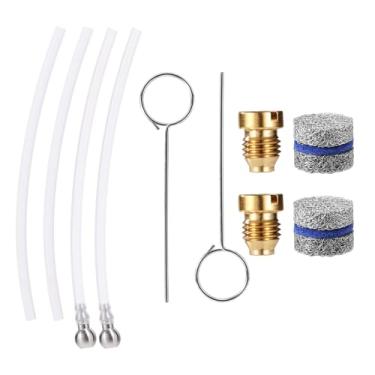Imagem de 2 Kits de Orifício Canhão Espuma, Bico Roscado 1,1mm e Redes Criadoras Espuma com Ferramentas Limpeza Bolas Filtro Canudo Peças Reposição Universais para Ferramentas Lavagem Carros