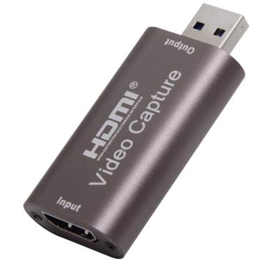 Imagem de Placa de Captura HDMI para USB, Dispositivo de Transmissão de Vídeo, Conversor para Gravação e Streaming, Entrada HDMI e Saída USB