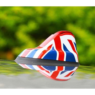 Imagem de SHIFENG Para BMW MINI Cooper S Clubman Countryman F54 F60 antena de sinal de rádio de carro decoração shell adesivo capa 3D (vermelho + azul)