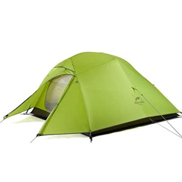 Imagem de Naturehike Barraca de mochila leve para 3 pessoas Cloud-Up com pegada – 3 estações sem suporte cúpula de acampamento caminhadas à prova d'água mochila tendas (verde mostarda 20D)