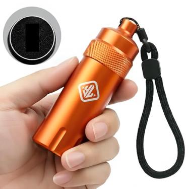 Imagem de Capa para YubiKey 5 5C NFC Nano / chave de segurança e carteira de hardware Nano S Plus, à prova de choque e à prova d'água e portátil, armazenamento de dispositivo USB para carteira fria (laranja