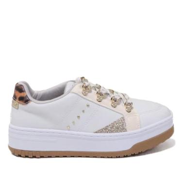Imagem de Tênis Ramarim Feminino Original Strass Brilho (Branco-Bege, BR, Adulto, Numérico, 35)